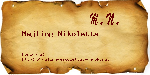 Majling Nikoletta névjegykártya